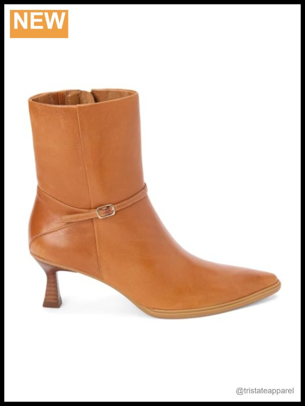 Matisse Ilana-577 Leather Ankle Boots Block Heel Zip Closure Women's